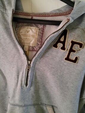Y2K American Eagle Embroidered Patch Logo Hoodie